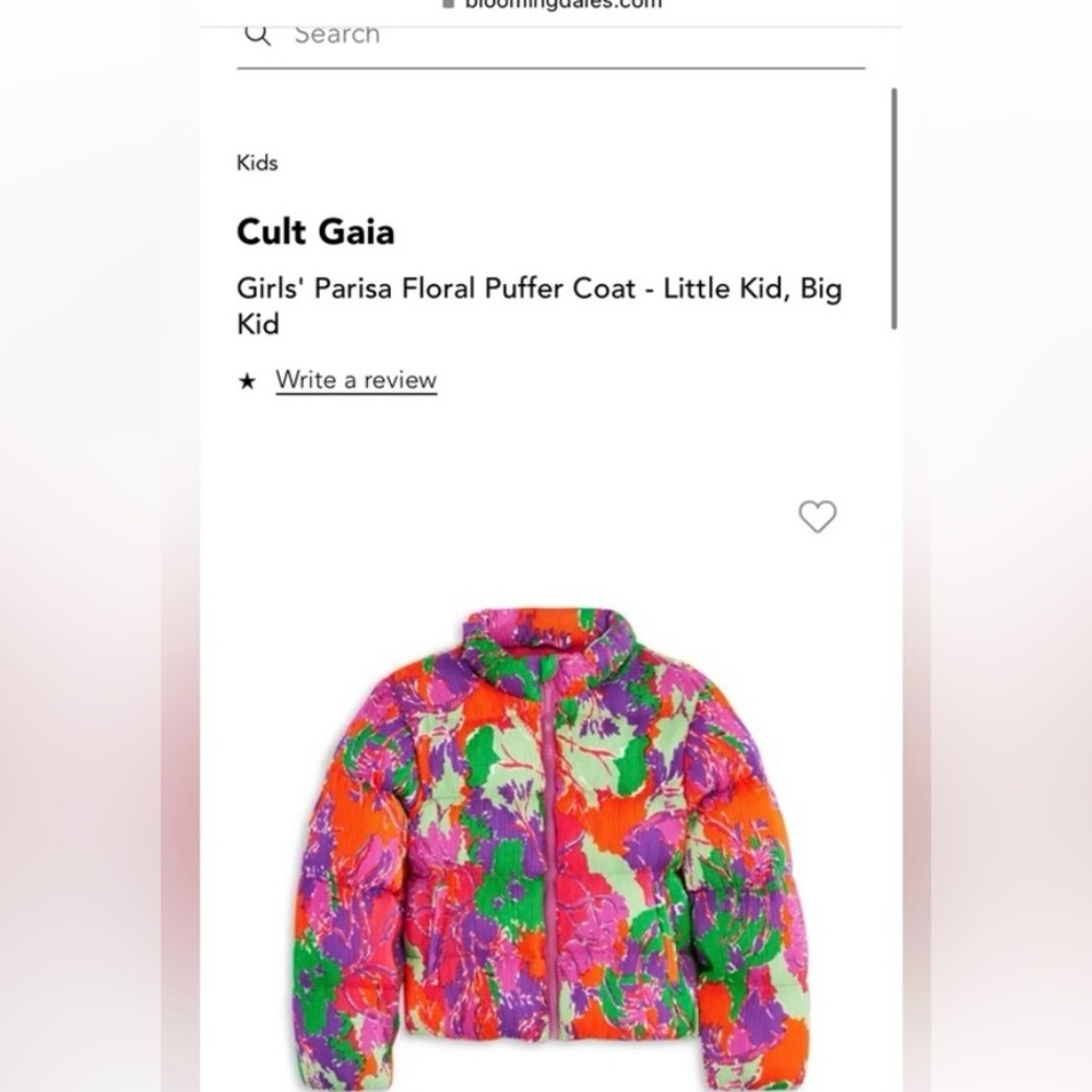 NWT Cult Gaia kids Parisa puffer jacket